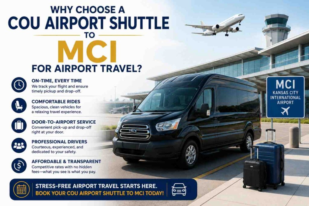 Cou Airport Shuttle To MCI for Airport Travel